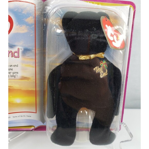The End the Bear McDonalds TY the End Teenie Beanie Baby 1999 Sealed New on Card - Picture 3 of 12